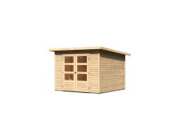 Karibu Gartenhaus STOCKACH 4 naturbelassen 19 mm Wändstärke