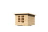 Karibu Gartenhaus STOCKACH 4 naturbelassen 19 mm Wändstärke