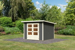 Karibu Gartenhaus STOCKACH 4 terragrau 19 mm Wändstärke