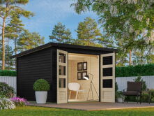 Karibu Gartenhaus STOCKACH 4 schwarz 19 mm...