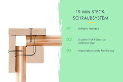 Karibu Gartenhaus STOCKACH 4 schwarz 19 mm Wändstärke