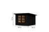 Karibu Gartenhaus STOCKACH 4 schwarz 19 mm Wändstärke
