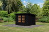 Karibu Gartenhaus STOCKACH 4 schwarz 19 mm Wändstärke