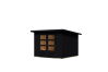 Karibu Gartenhaus STOCKACH 4 schwarz 19 mm Wändstärke