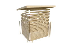Karibu Gartenhaus STOCKACH 5 naturbelassen 19 mm Wändstärke
