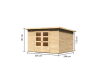 Karibu Gartenhaus STOCKACH 5 naturbelassen 19 mm Wändstärke