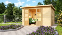 Karibu Gartenhaus STOCKACH 5 terragrau 19 mm...