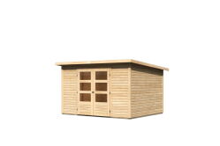 Karibu Gartenhaus STOCKACH 5 terragrau 19 mm Wändstärke