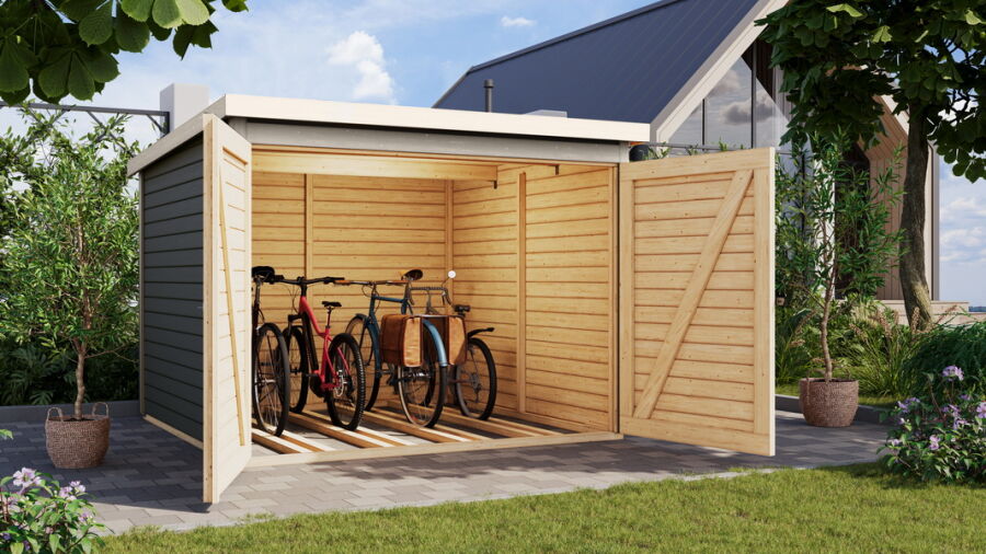 Karibu Fahrradgarage APOLLO terragrau 19 mm