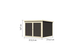 Karibu Fahrradgarage APOLLO terragrau 19 mm