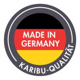 Karibu Multifunktionshaus terragrau 28 mm mit Schrank und Anbaudach