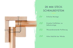 Karibu Multifunktionshaus terragrau 28 mm mit Schrank und Anbaudach