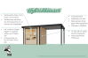 Karibu Hybrid Gartenhaus PLUTO 6 A naturbelassen / Metall  graualuminium 28 mm 270 x 270 cm