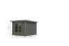 Karibu Hybrid Gartenhaus PLUTO 6 A terragrau / Metall graualuminium 28 mm 270 x 270 cm