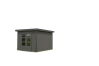 Karibu Hybrid Gartenhaus PLUTO 6 B terragrau / Metall anthrazit 28 mm 270 x 270 cm