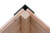Karibu Hybrid Gartenhaus PLUTO 6 A naturbelassen / Metall anthrazit 28 mm mit Anbaudach 3 m 570 x 270 cm
