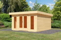 Karibu Gartenhaus NOHA naturbelassen 38 mm mit erhöhter Schneelast