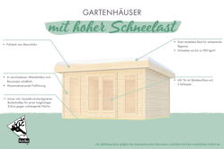 Karibu Gartenhaus NOHA naturbelassen 38 mm mit erhöhter Schneelast