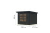 Karibu Hybrid Gartenhaus JUPITER 3 C anthrazit / Metall anthrazit 19 mm