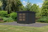 Karibu Hybrid Gartenhaus JUPITER 3 C anthrazit / Metall anthrazit 19 mm