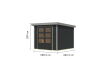 Karibu Hybrid Gartenhaus JUPITER 3,5 A anthrazit / Metall graualuminium 19 mm 238 x 242 cm