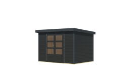Karibu Hybrid Gartenhaus JUPITER 4 B anthrazit / Metall anthrazit 19 mm 298 x 213 cm