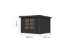 Karibu Hybrid Gartenhaus JUPITER 4 B anthrazit / Metall anthrazit 19 mm 298 x 213 cm