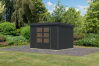 Karibu Hybrid Gartenhaus JUPITER 4 B anthrazit / Metall anthrazit 19 mm 298 x 213 cm