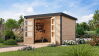 Karibu Hybrid Gartenhaus JUPITER 5 A naturbelassen / Metall anthrazit 19 mm 298 x 242 cm