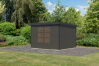 Karibu Hybrid Gartenhaus JUPITER 5 B terragrau / Metall anthrazit 19 mm 298 x 242 cm