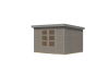 Karibu Hybrid Gartenhaus JUPITER 5 D wassergrau / Metall grauluminium 19 mm 298 x 242 cm