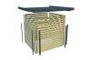 Karibu Hybrid Gartenhaus JUPITER 3 C anthrazit / Metall anthrazit 19 mm mit Anbaudach 2,35 m - 457 x 213 cm