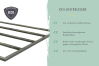 Karibu Hybrid Gartenhaus JUPITER 3,5 B terragrau / Metall weiß 19 mm mit Anbaudach 2,35 m - 457 x 242 cm