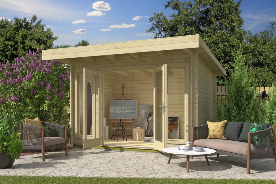 Gartenhaus FINJA 1 - 28 mm ISO - 350×260 cm, inkl. Fußboden