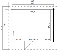 Gartenhaus FINJA 2 - 28 mm ISO - 419×329 cm,...