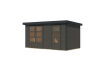 Karibu Hybrid Gartenhaus MERKUR 1 B terragrau / Metall anthrazit 19 mm 400 x 213 cm