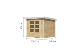 Karibu Hybrid Gartenhaus JUPITER 3 - 19 mm in...