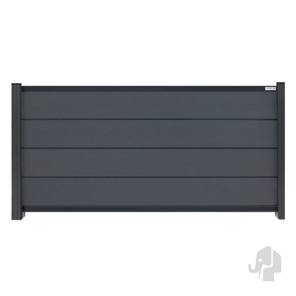 WPC MODULAR EVO Serie "steingrau/anthrazit pulverbeschichtet“ 180 x 97 cm SET (ohne Pfosten)
