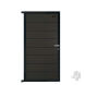 WPC MODULAR EVO Serie "anthrazit/anthrazit pulverbeschichtet“ Gartentür  90 x 180 cm SET (ohne Pfosten)