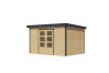 Karibu Hybrid Gartenhaus PLUTO 7 A naturbelassen / Metall anthrazit 28 mm 360 x 241 cm