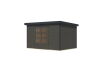 Karibu Hybrid Gartenhaus PLUTO 7 A terragrau / Metall anthrazit 28 mm 360 x 241 cm