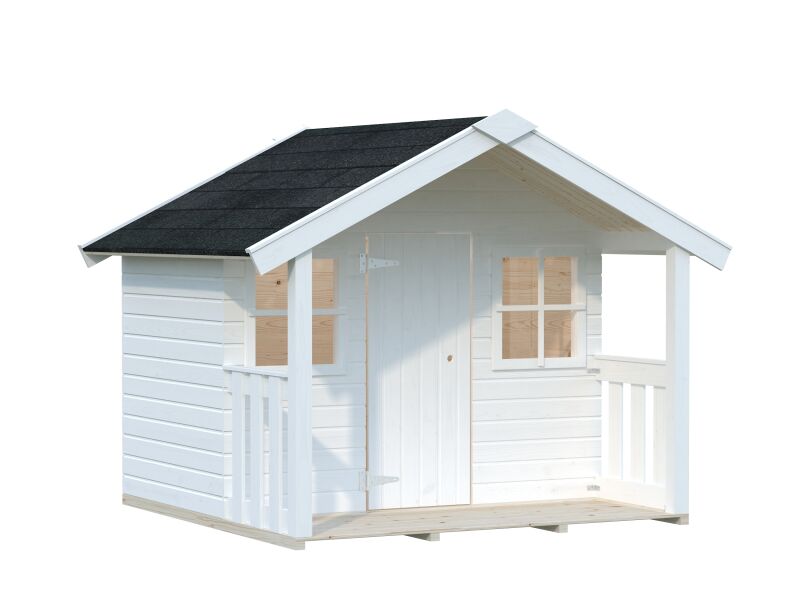 Kinderspielhaus FELIX 1,9 m2 weiß lackiert