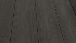 BPC Terrassendiele Natural Design, Massiv-/Vollprofildiele mit Holzstruktur 20x140x4000mm, Farbton: ebony (anthrazit)