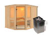 topgarden Sauna AMELIE (Eckeinstieg) / kein Kranz / Ofen 9 kW integr. Strg