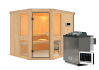 topgarden Sauna AMELIE (Eckeinstieg) / kein Kranz / Ofen 9 kW Bio externe Strg easy