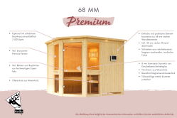 topgarden Sauna AMELIE (Eckeinstieg) / mit Kranz / Ofen 9 KW externe Strg easy