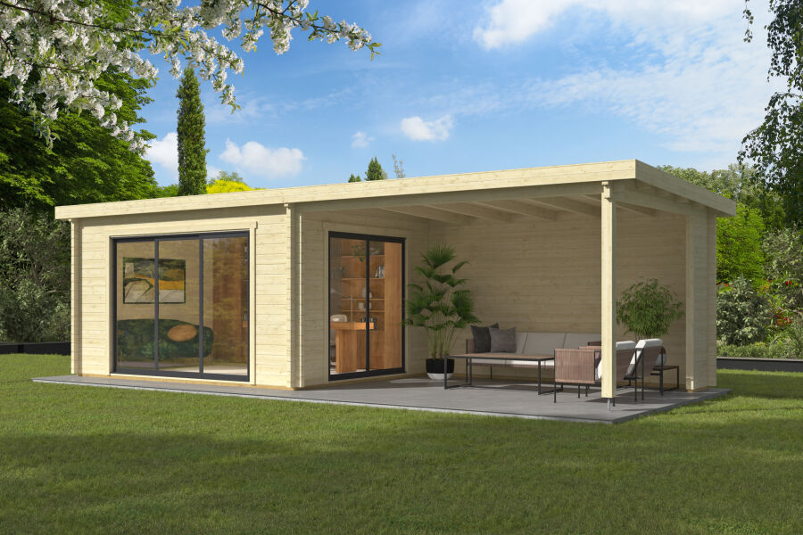 Gartenhaus Gardenoffice 70 C - Einfach- / ISO-Glas