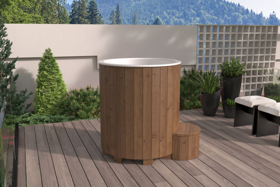 topgarden Tauchbecken/Eistonne „Cool 100“ rund aus Thermoholz, inkl. GFK-Einsatz Farbvarianten