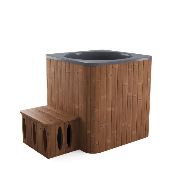 topgarden Tauchbecken/Eistonne „ICE TUBE“ eckig aus Thermoholz, inkl. GFK-Einsatz Farbwarianten