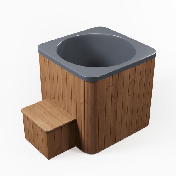 topgarden Tauchbecken/Eistonne „ICE TUBE“ eckig aus Thermoholz, inkl. GFK-Einsatz Farbwarianten